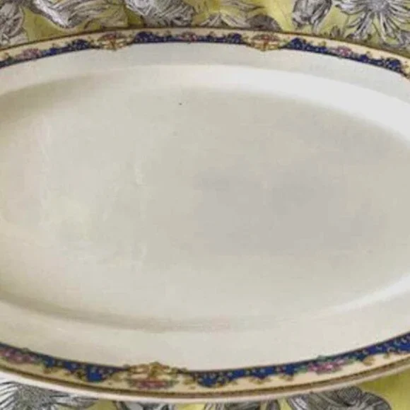 Vintage Haviland Gold Paragon serving platter 16" English Cottage Holiday Chic - Picture 1 of 3